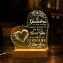 SANDJEST Acrylic Night Light Gifts for Grandmother, Sentimental Gifts for Grandma Nana Mimi on Birthday Christmas Valentines