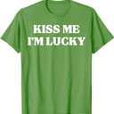 Kiss Me Im Lucky T-Shirt, Small 