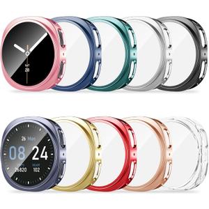 10 Pack Screen Protector Case for Samsung Galaxy Watch 8 44mm, Shockproof Soft TPU Cover, All-Around Scratch Resistant Protective Case Compatible with Galaxy Watch 8 44mm