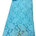 African Guipure Embroidery Flower Craft Fabric Nigerian Water Soluble Cord Lace for Evening Dress ML83G236 (Sky Blue). The lace pattern in the photo.