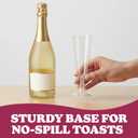 Blue Sky Clear Disposable 5oz Champagne Cups with Stems (8 Count) - Elegant Plastic Party Drinkware for Weddings and Celebrations