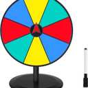 Pionites Prize Wheel 8 INCH Tabletop Roulette Wheel of Fortune Spin with Dry Erase Marker for Engaging Home Parties, Trade Show, Carnival Events,Party Birthday Wedding Housewarming