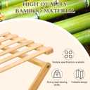 Bamboo Shoe Rack 6 Tier Foldable Shoe Rack Narrow Vertical Shoe Organizer Free Standing Shelf, Multifunctional Slim Storage for Entryway, Corner, Bedroom, Hallway, Wood Color