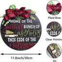 National Lampoon's Christmas Vacation Decoration, Christmas Wreath Decoration for Front Door, Outdoor Christmas Decorations Indoor Wooden Hanging Sign (Black)