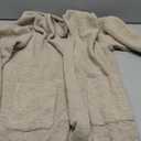 Saodimallsu Womens Open Front Long Cardigan Sweaters Oversized Chunky Fuzzy Lapel Fall 2025 Trendy Duster Sweater Coats Khaki XL