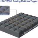 ELEMUSE King Grey Mattress Topper for Back Pain, Extra Thick Mattress Pad Cover, Plush Soft Pillowtop with Elastic Deep Pocket, Overfilled Down Alternative Filling