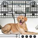 Gtongoko Dog Car Barriers for SUVs, Vehicles, Cars, Trucks, Upgraded Adjustable Heavy-Duty Wire Mesh Pet SUV Barriers Universal-Fit, Car Accessories Safety Travel, 2pcs 51.2In Elastic Ropes Included