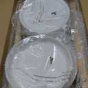 LASZOLA Bamboo White 5 Tier Heavy Duty Plant Stand Indoor, Tall Multiple Level Vertical Planter Rack for Modern Narrow Corner, Slim Spiral Flower Holder Organizer Display for House Decor, Plastic Tray