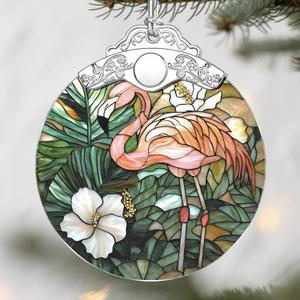 Flamingo Christmas Ornaments: Christmas Tree Ornaments, Holiday Decor for Flamingo Lover, Stocking Stuffers, Gift Ideas, Xmas Gifts, Housewarming or Birthday Gift, Gifts for Her, Pack of 3