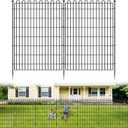 5 Panels No Dig Decorative Garden Fence for Yard, 48 in(H) X 13.13 ft(L) Animal Barrier Fencing for Outdoor Dog, Metal Portable Garden Fences for Borders, Pets, Landscape, Temporary Fence