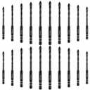 20Pcs Concrete Drill Bit Set 5mm Alloy Masonry Drill Bit Set Stable Carbide Tipped Tile Drill Bit Cross Head 1/4 Hex Shank Drilling Hole Bit for Concrete Cement Brick Wood (2 Set,3/16'' 5mm,20pcs)