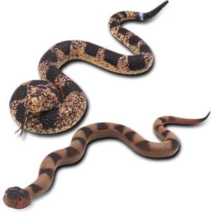 Upitry Rubber Snakes Fake Snake Rattlesnake - Realistic Keep Birds Away - Prank Life Size Toy That Looks Real - Garden Plastic Scare Birds - Christmas Toys