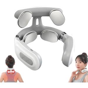 Vitality Magic Pro 2.0 Neck Massager,2025 Upgraded 4-Head Magic Pro 2.0 Neck Massage,with 6 Vibration Modes & 15 Intensity Levels,Promote Muscle Relaxation (White)
