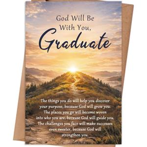 5 x Heartfelt Religious Graduation Card Gift