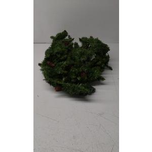 9 FT Christmas Garland Pre-lit 70 LED Lights Holiday Artificial Decor for Stairs Mantle Door Indoor Outdoor Garland with Battery Operated Timer (Green Spruce)