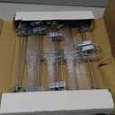 HOUSE DAY 12 Pack 14 inch Clear Plastic Skirt Hangers with Adjustable Clips, Pants Hangers 360-Rotating Swivel Hook, Clip Hangers for Pants, Trousers, Skirts, Jeans, Bulk Plastic Hangers