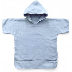 Hooded Poncho Towel for Toddler Boy & Girl - 100% Soft Organic Cotton, Absorbent, Breathable, Lightweight. Ideal for Bath, Pool, Beach 2-3T (Blue, 2-3T)