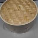 Prime Home Direct Bamboo Steamer Basket 10-Inch | 2-Tier Steamer for Cooking | 50 Liners, Chopsticks, Sauce Dish | Steaming Asian Food, Bao Buns, Chinese, Dim Sum, Dumpling, Rice, Vegetable Steam Pot