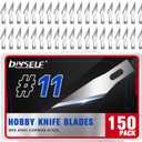 DIYSELF 150 PCS Exacto Knife Blades 11, Sharp Hobby Knife Blades, High Carbon Steel Craft Knife Blade, #11 Replacement Exacto Blade for Art, Scrapbooking, Stencil, Paper Cutting