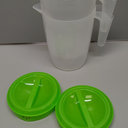 1L Plastic Water Pitcher with Lid Large Capacity Cold Drink Jug for Refrigerator and Outdoor Use Ideal for Juice Iced Tea and Beverages, 2 Pack