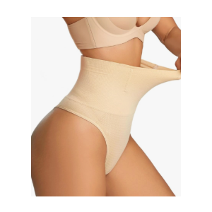 Dulchany Thong Shapewear Tummy Control Underwear for Women Seamless Body Shaper Panties, Size Medium