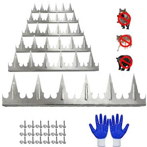 Anti Climbing Decorative Deterrent Fence Metal Spikes Fence Nail (6 Pieces 89 inches) Strong Silver Galvanized Steel Plate to Prevent Bears Coyotes and Thieves from Intruding Protect The Safety of