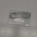 16 Pack Curtain Rings with Clips, Window Clip Rings Curtain Hooks Hangers Clip Rings for Hanging Drapery Drapes Bows, Mini 1 Inch Diameter, Fits up to 5/8" Rod, Matte Silver