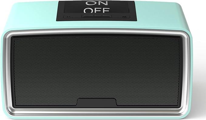 Simple Music Player for Dementia Elderly Seniors Easy MP3 Player as Alzheimers Dementia Visually Impaired Patients Product Gift One-Touch Controls ON/Off Retro Music Box (Cyan)