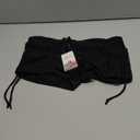 Micosuza Classical Women's Swim Boardshorts Beach Bikini Bottoms with Adjustable Ties (Medium, Black)