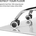 Kuyal Clear Chair mat for Hard Floors 36 x 48 inches Transparent Floor Mats Wood/Tile Protection Mat for Office & Home (36" X 48" Rectangle)