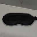 MZOO Luxury Sleep Mask for Back, Side Sleeper, Complete Light Blocking Sleeping Eye Mask Night Blindfold, 3D Zero Pressure & Spacious for Lash Extensions, Breathable Soft Eye Cover Flight Nap Travel (N-black (Silver Edge))