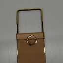 Genuine Leather Case for Samsung Galaxy Z Flip, Military-Grade Drop Protection, Hinge Protection Cover with Ring Kickstand, Gold Trim (Brown, Z Flip7)