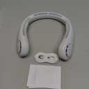 JISULIFE Portable Neck Fan, Hands-Free Bladeless, 5 Speeds, 4000 mAh Battery Operated Wearable Personal Fan, Twistable, Rechargeable, Gift for Women Men-Grey