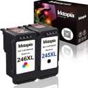 Inktopia Combo Compatible Ink Cartridge Replacement for Canon PG 245XL CL 246XL 245 XL 246 XL PG-243 CL-244 (1 Black 1 Color) Used in PIXMA iP2820 MG2420 MG2520 MG2922 MG2924 Printer