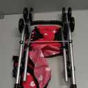 The New York Doll Collection My First Doll Stroller with Basket & Heart Design Foldable Doll Stroller, Pink