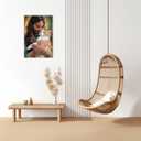 Jesus Animal Wall Art Jesus Holding Cat Pictures Print Watercolor Cute Cat Posters Christian Religious Painting Artwork Christ Home Decoration Framed(Artwork-1,16"x24"), 24L" x 16W"