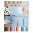 Twin Size 3 Piece Sheet Set - Comfy Breathable & Cooling Bed Sheets Set - Hotel Luxury Bedding for Women, Men, Kids, Teens, Boys & Girls - Deep Pockets, Soft and Wrinkle Free - Oeko-Tex - Light Blue