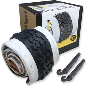 Classic White Wall Tires for Your Cruiser Wheels and Beach Cruiser Bike Accessories. 26 x 2.125 White Wall Bicycle Tires. with or Without Tubes. 1 or 2 Pack.