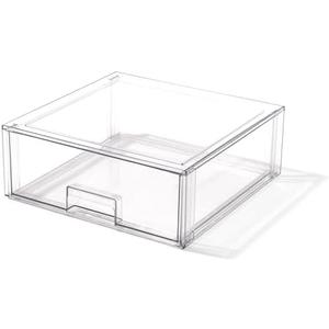 BINO | Stackable Storage Drawers, X-Large - Clear | THE CRATE COLLECTION | Storage Bins With Drawers | Bathroom Organizers | Under Sink Organizer | Vanity Cabinet Home Organization