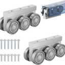 6 Wheel Trolley Assembly M5 Thread Rollers Four Bearing Trolley Assembly for 1-5/8" Wide and All 1-5/8" or Taller Strut Channel