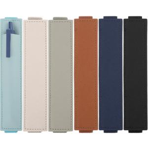 6Pcs Elastic Notebook Pen Holder Adjustable Straps Leather Pen Sleeve Pouch for Journal Planner Pencil Holder for Book Binder School Office Supplies Pen Holder for Planner