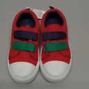 K KomForme Toddler Boys & Girls Shoes Kids Canvas Sneakers with Cartoon Dual Hook and Loops, Size 9 Toddler, Red