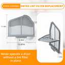 AMI PARTS DC97-16742A Dryer Lint Filter Case Screen Replacement Parts - Compatible with Samsung Dryer DV45H7000EW/A2 DV40J3000GW/A2