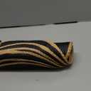 Noctiflorous Round Placemats Set of 6, 15 Inch Braided Hand Woven Table Mats, Heat Resistant Non-Slip Wipeable Thin Edge Place Mats for Kitchen Dining Indoor Outdoor Use (Black, 6)