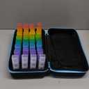 Yewltvep Monthly Pill Organizer 4 Times a Day, Pill Box Organizer with 32 Daily Compartments, 30 Day Pill Organizer 4 Times a Day Pill Holder with Hard Shell Travel Case+Weekly Pill Bag 4 Times a Day