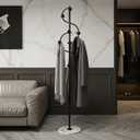 Musical Note Coat Rack Freestanding, 1.0mm Thickened Iron, 8 Smooth Round Hooks, Modern Unique Design, Space-Saving Entryway