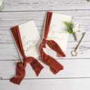 MEEDEE Rust Velvet Ribbon 3 Inch Rust Fringe Ribbons Raw Edge Silk Velvet Ribbon for Wreaths, Flower Bouquet, Photography, Dress Sash, Baby Shower, Wedding Decor (3 Yards)