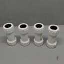 EVERFLOW  3/4 Inch PVC Compression Coupling, Pipe Connection, IPS Coupling, Compression Fitting, Quick Connecting Piping and Repairs of PVC Pipe, 3/4" SCH 40, White 4 Pack
