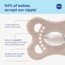MAM Original Baby Pacifiers 0-6 Months, Binky for Newborn Babies, BPA-Free Skin Soft Silicone Nipple, Glows in The Dark, Developed with Medical Experts, 4 Count, Made in Europe