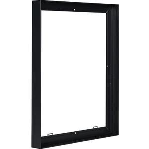 30x40 Assembled Canvas Frame for 0.6"-0.9" Deep Stretched Canvas, 0.75" Depth Floating Frame, Black(1PCS,Aluminum)